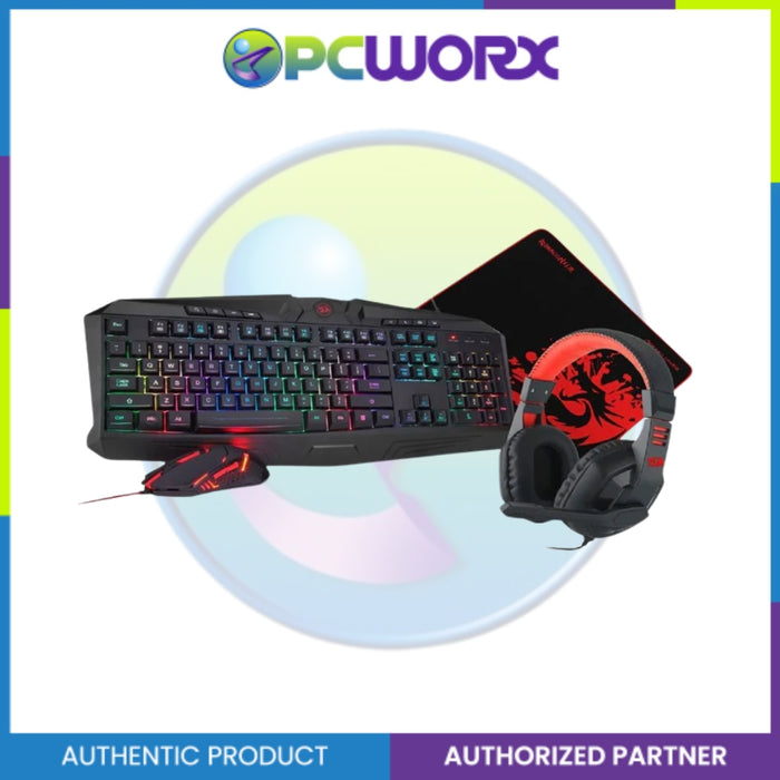 Redragon Gaming Essentials 4 In 1 Set (Keyboard/Mouse/Mousepad/Headset) (S101-BA-2)