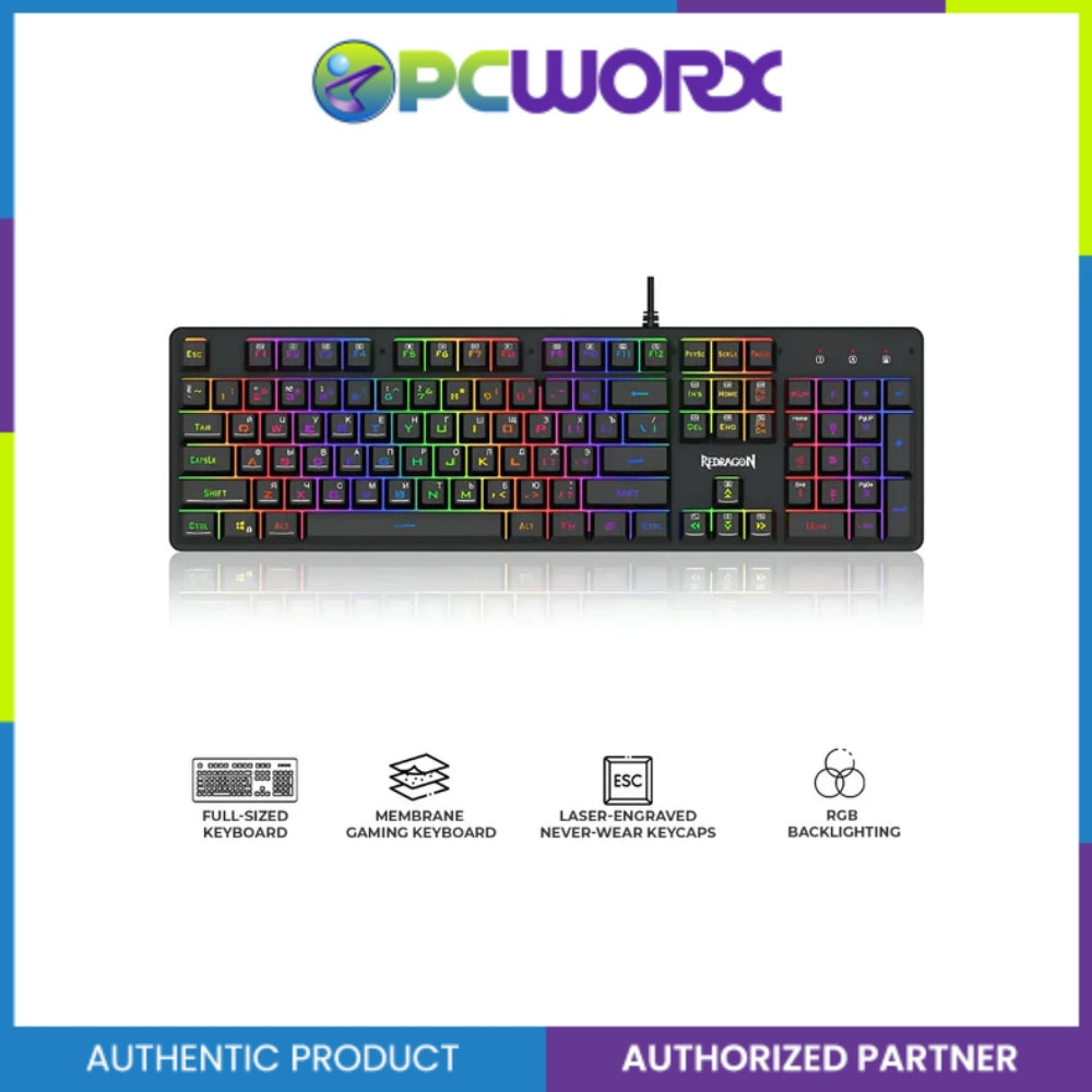 Redragon K514 Nagato RGB Wired Gaming Keyboard Black