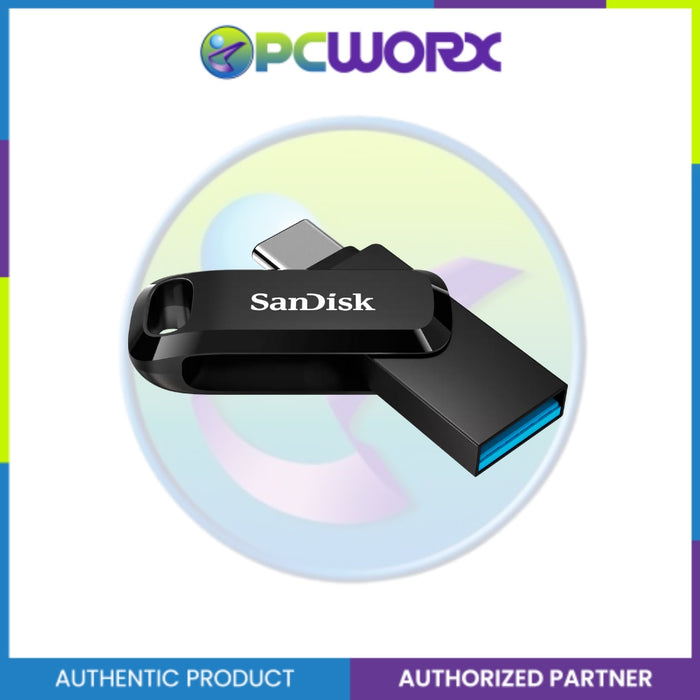 SanDisk 32GB Ultra Dual Drive Go USB Type-C Flash Drive - Black | Navy Blue