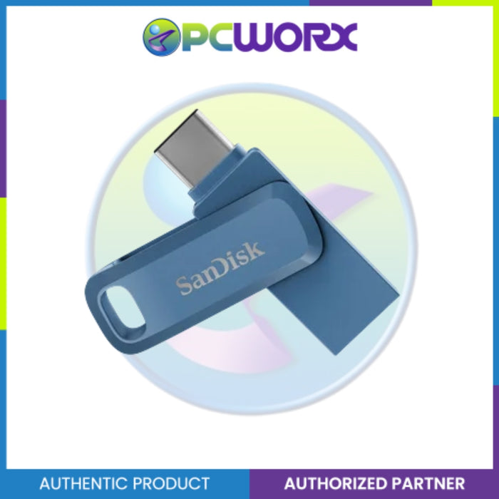 SanDisk 32GB Ultra Dual Drive Go USB Type-C Flash Drive - Black | Navy Blue