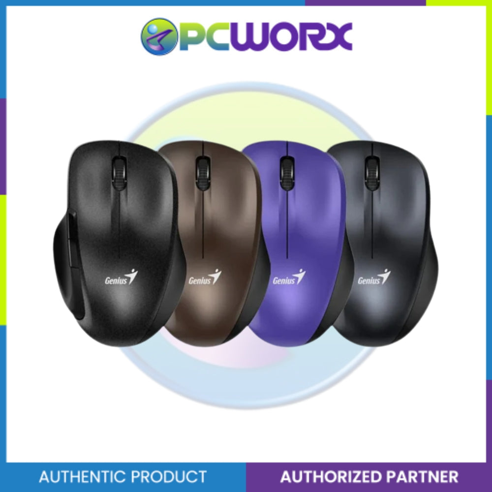 Genius Ergo 8200s Wireless Silent Mouse - Black | Chocolate | Purple | Iron Gray