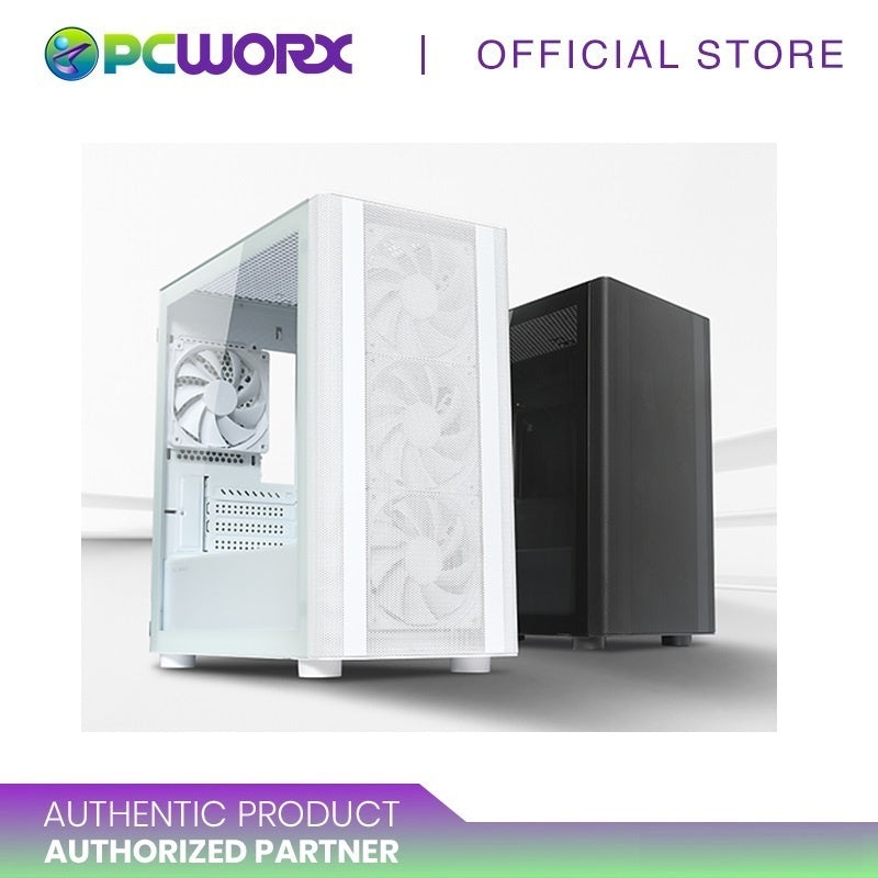 Tecware Flatline TG m-ATX Mini-Tower w/ 3x120mm fans Black — PCWORX
