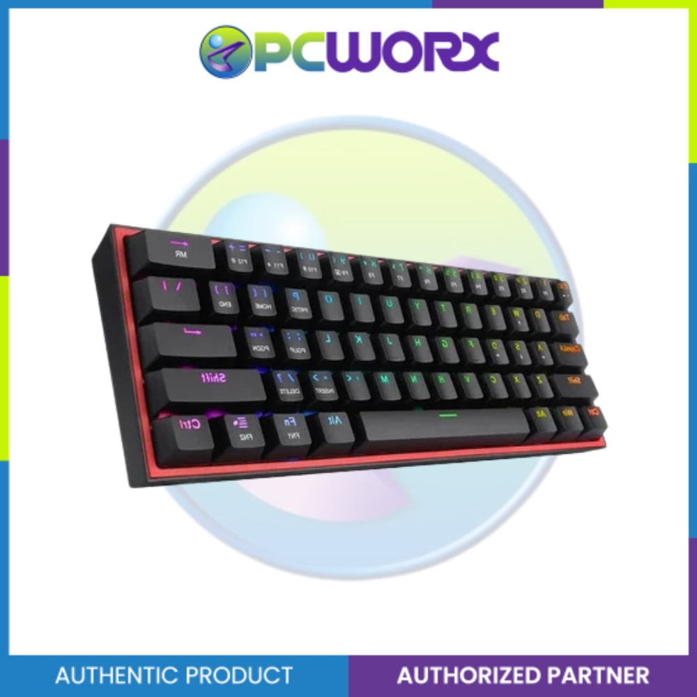 Redragon K617 Fizz 60% Wired Rgb Gaming Keyboard 61 Keys Compact Mechanical