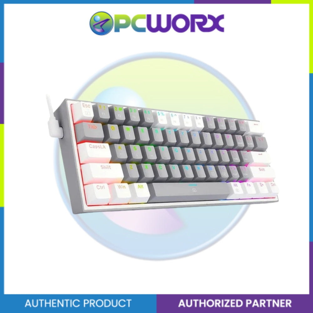 Redragon K617 Fizz 60% Wired Rgb Gaming Keyboard 61 Keys Compact Mechanical