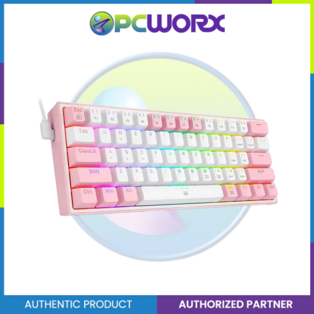 Redragon K617 Fizz 60% Wired Rgb Gaming Keyboard 61 Keys Compact Mechanical