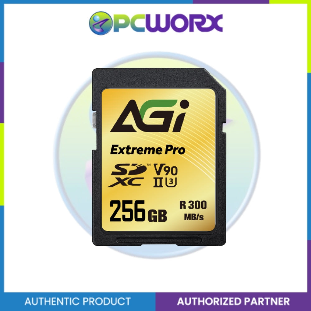 AGI SE238 256GB Extreme PRO SDXC UHS-II, U3,A1,V90 Up to 300/250 MB/s