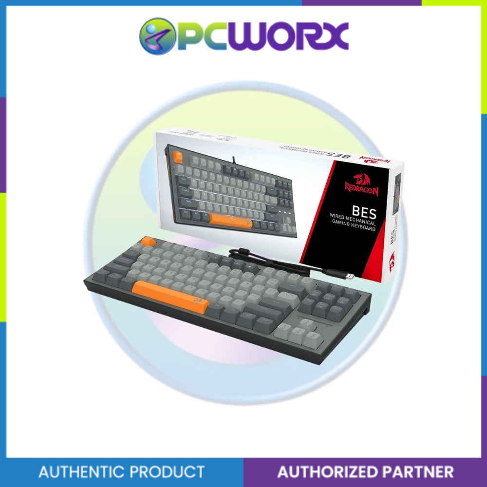 Redragon K611-GGO Bes Wired Mechanical Keyboard RPC Linear Switch Grey/Orange