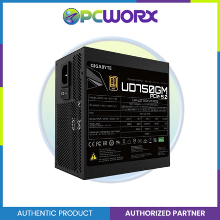 Gigabyte GP-UD750GM-PG5 750WATTS 80 PLUS GOLD PCIE GEN 5.0 ATX 3.0 MODULAR