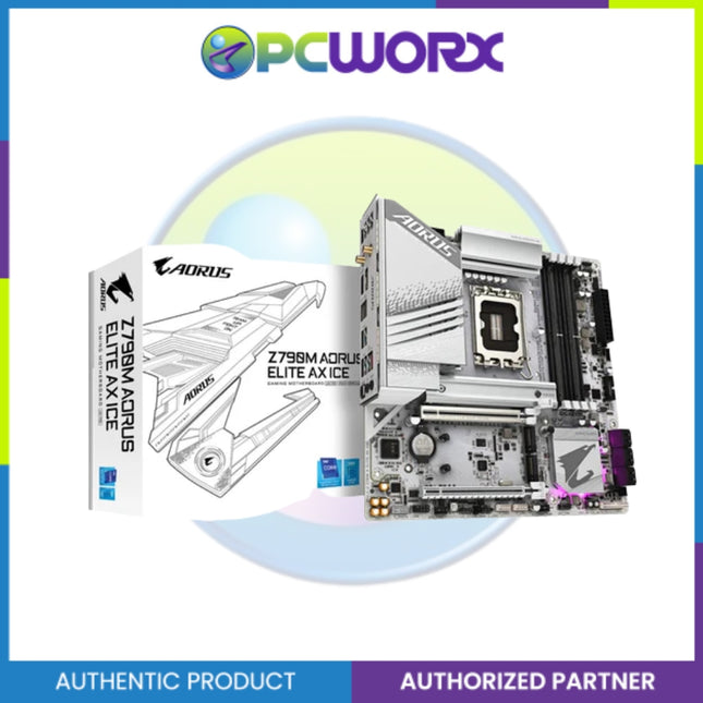Gigabyte GA-Z790M-A-ELITE-AX-ICE DDR5 LGA1700 ATX Motherboard