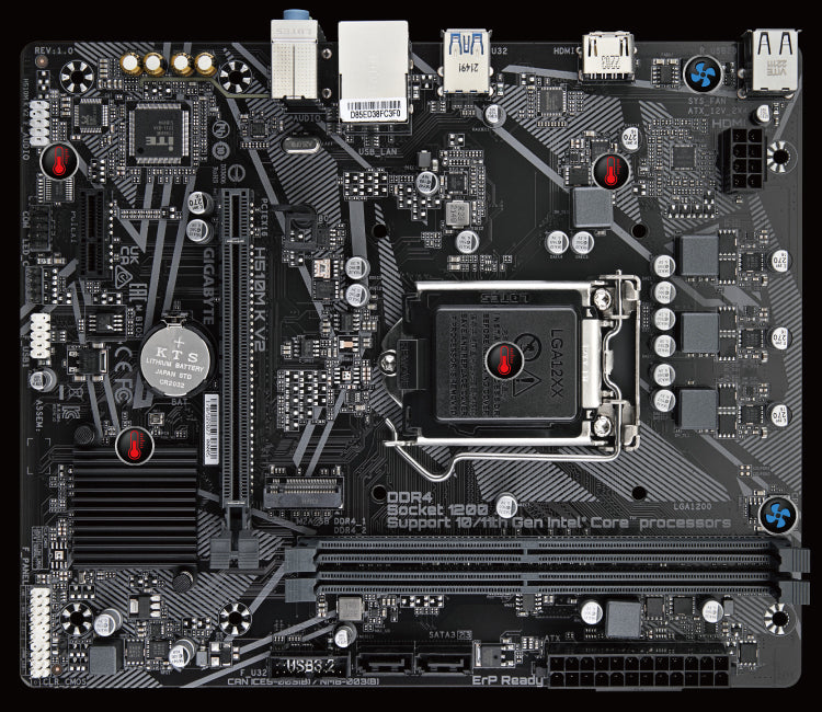 Gigabyte GA-H510M-K-V2 LGA1200 DDR4 mATX Mother board | Mobo | Gigabyte Motherboard