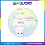Netac NT03U782C-128G-30PN U782C 128GB USB3.0 Type C Dual Flash Drive Silver