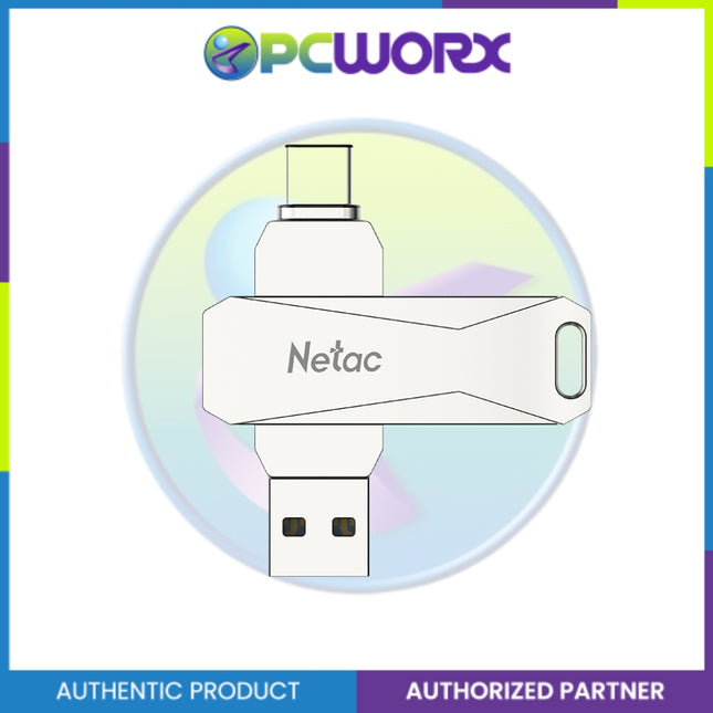 Netac NT03U782C-512G-30PN U782C 512GB USB3.0 Type C Dual Flash Drive Silver