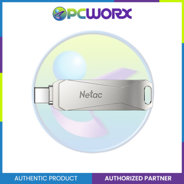 Netac NT03U782C-128G-30PN U782C 128GB USB3.0 Type C Dual Flash Drive Silver