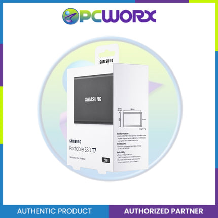 Samsung MU-PC2T0T_WW 2TB T7 USB 3.1 Titan Gray Portable SSD