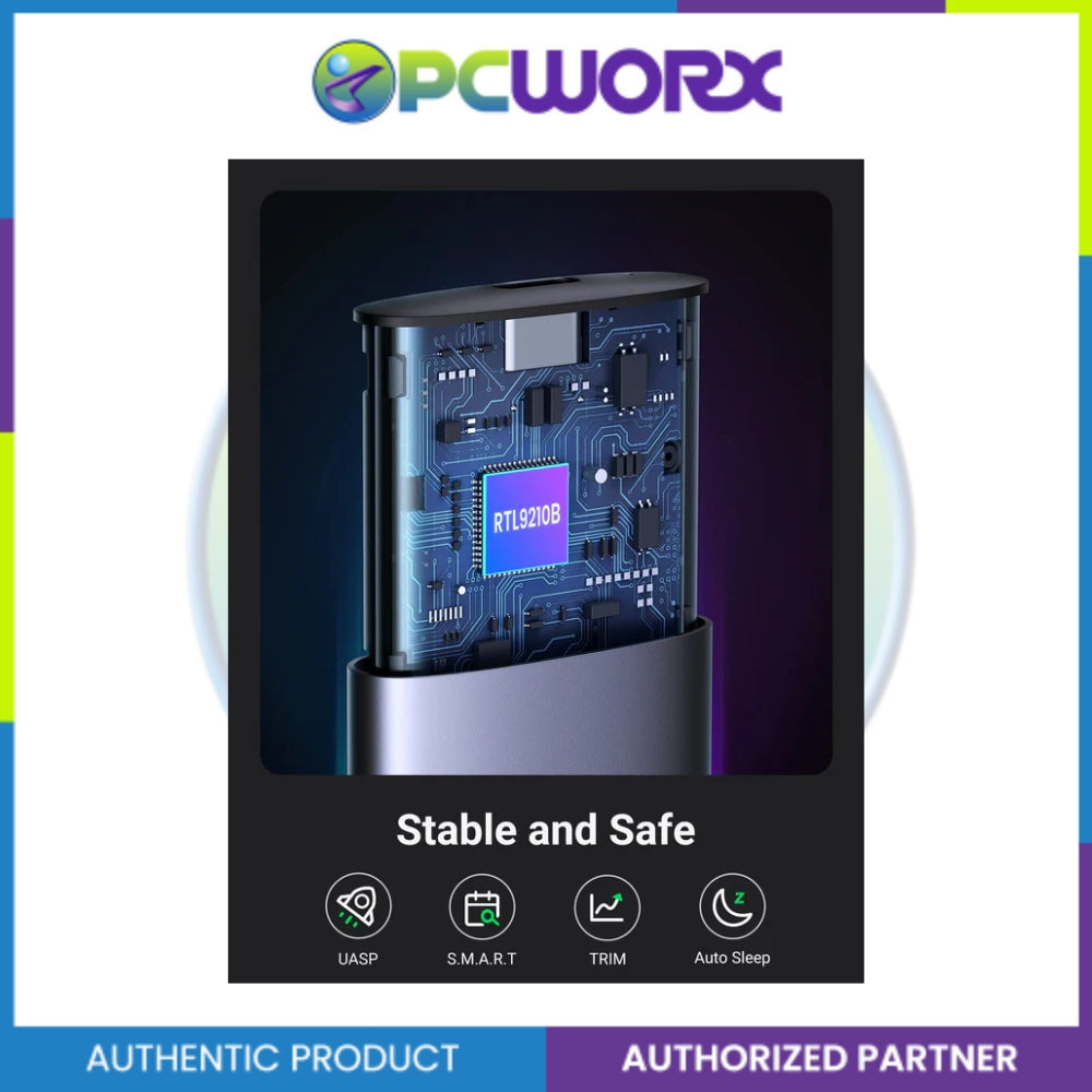 Ugreen CM400/90264 M.2 NVMe/M.2 SATA SSD Enclosure 10Gbps Black