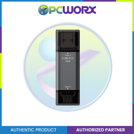 Team Group TX13256GC01 256GB  X1 USB3.2 + USB-C OTG Up to 100MB/s Grey