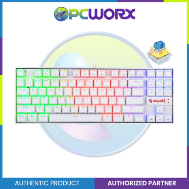 Redragon Kumara K552W RGB-1 White Mechanical Keyboard Blue Switch