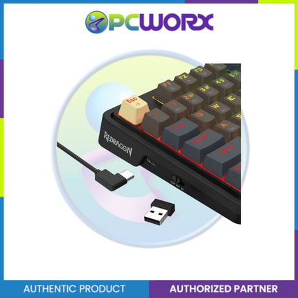 Redragon K728GGY-RGB-PRO Antonium TKL Wireless Mechanical Keyboard RPC Linear Grey/Yellow