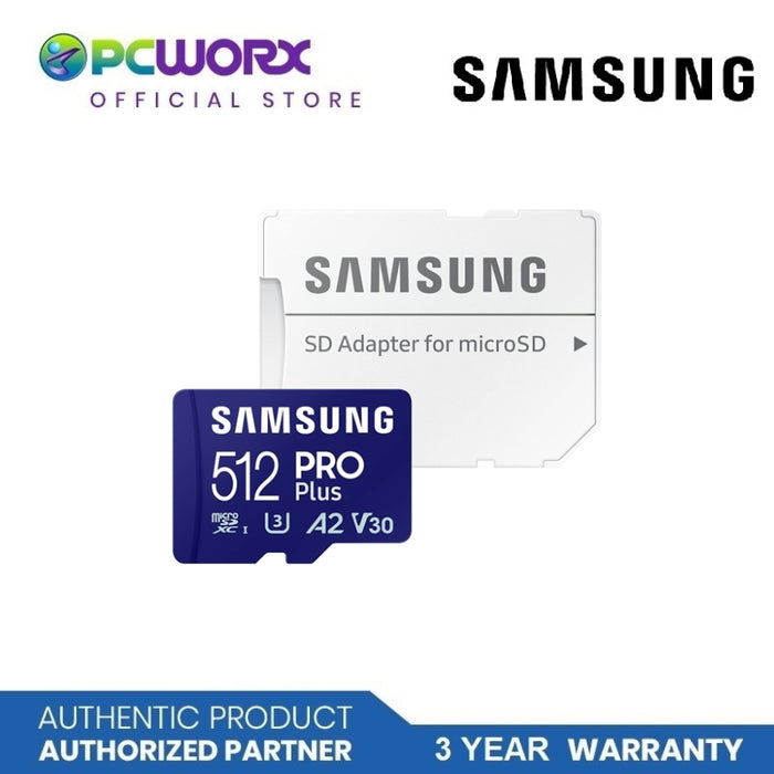 Samsung MB-MD128SA/APC 128GB | MB-MD512SA/APC 512GB MICRO SD PRO PLUS W ADAPTER SAMSUNG MICRO SD MEMORY CARD | Samsung 128GB MICROSD Memory Card