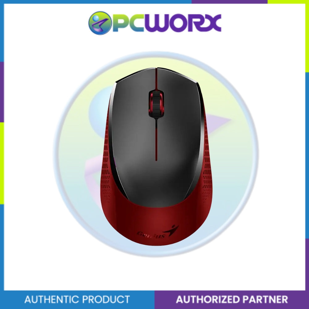 Genius NX-8000S 2.4GHz Wireless Silent Mouse , AA x 1 Black / Red