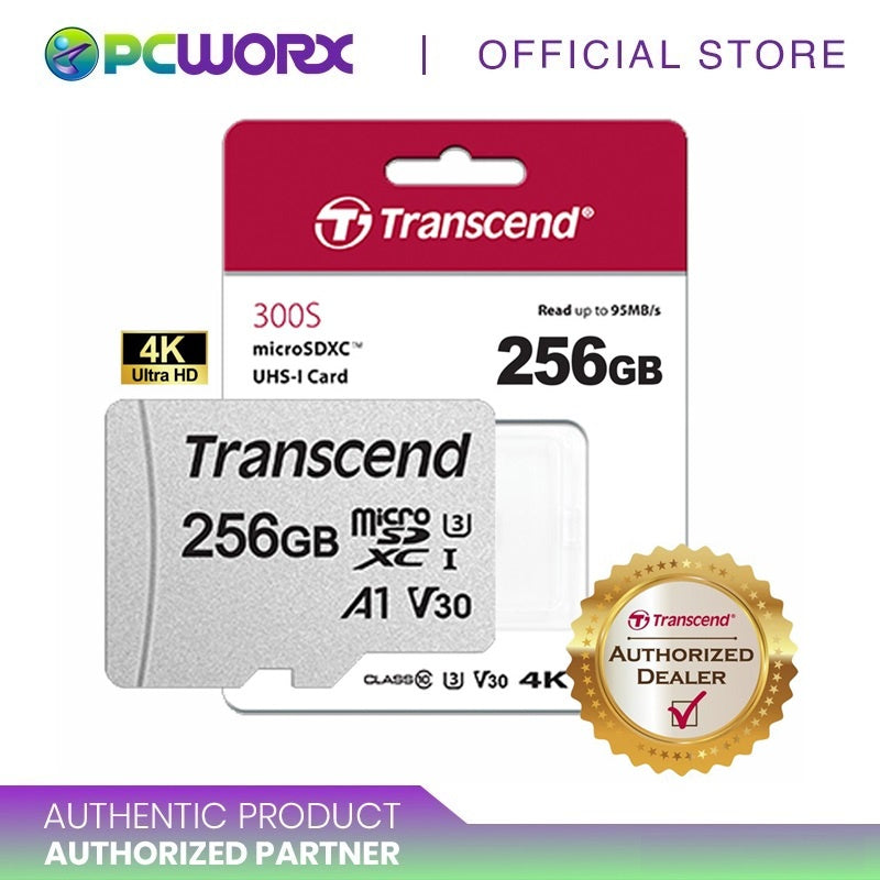 Transcend 256GB MicroSDXC/SDHC 300S Memory Card (TS256GUSD300S-A)