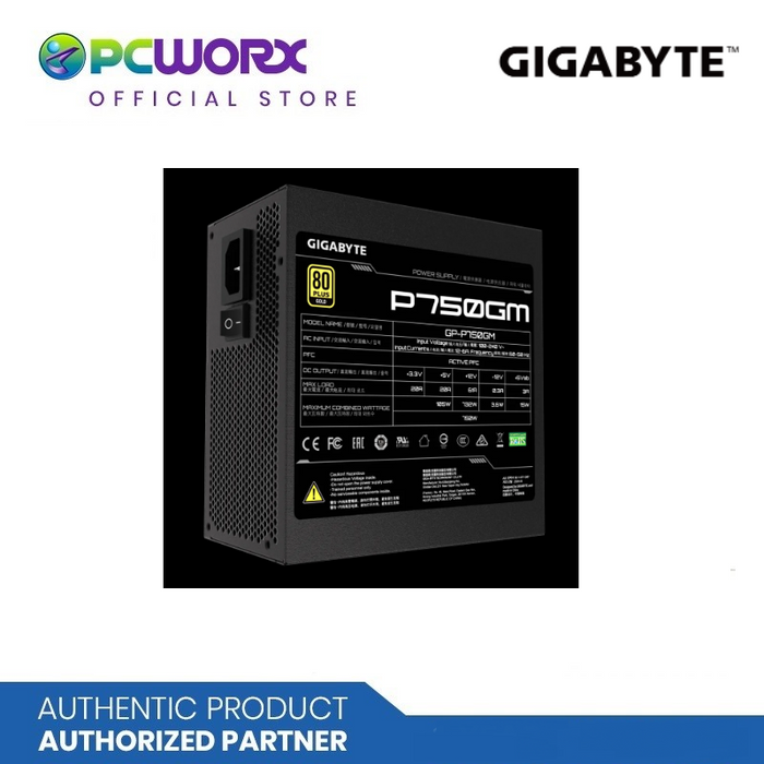 SALE!!! Gigabyte GP-P750GM P750W 80+ Gold Fully Modular Power Supply | 750W PSU | Gigabyte PSU | REFURBISH: DENTED ON SIDE AND SCRATCH, BOX: DEFORMITY AND SCRATCH