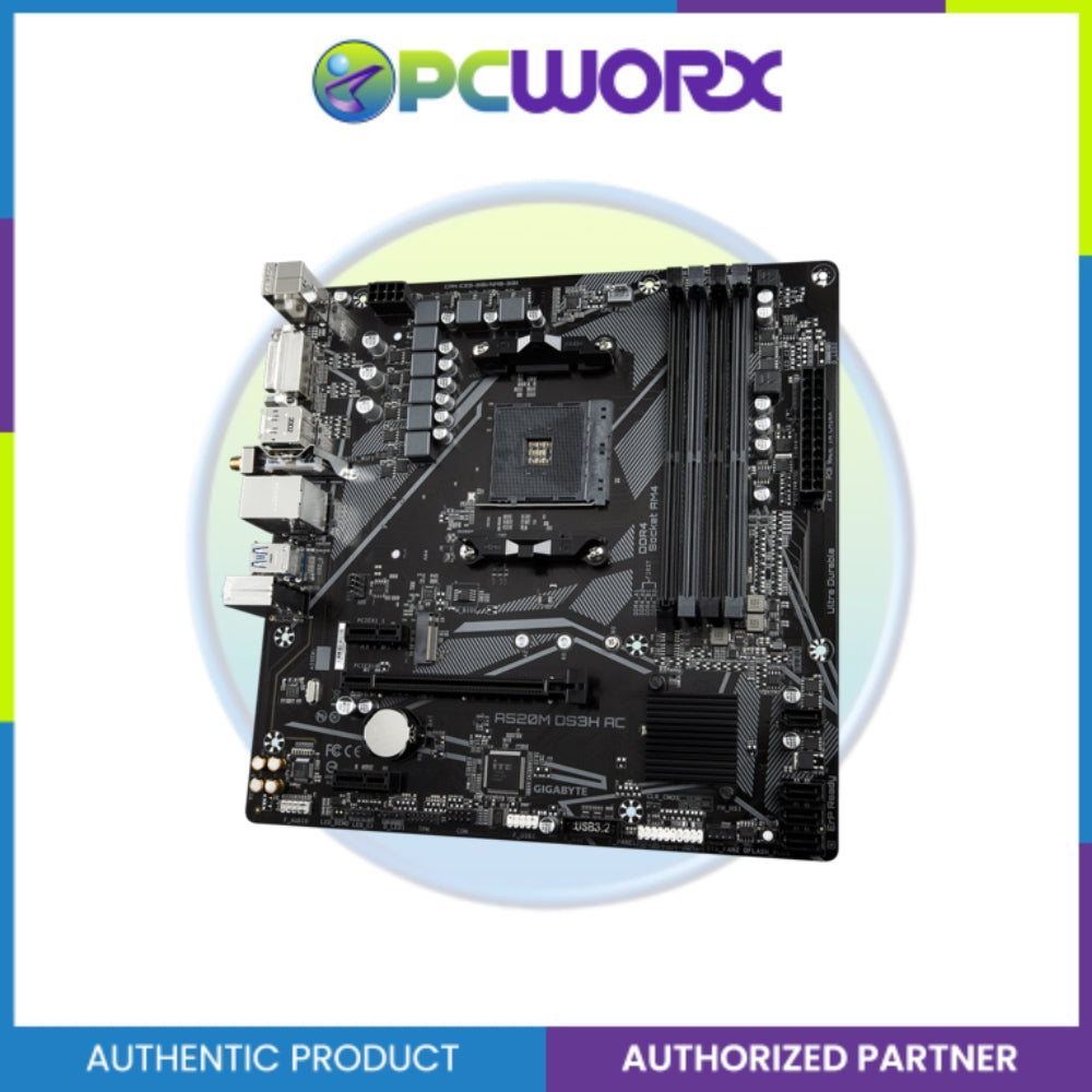 Gigabyte AMD GA-A520M-DS3H-AC AM4 DDR4 AVL mATX