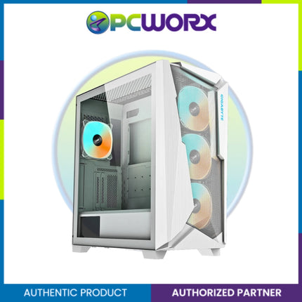 Gigabyte GP-C301GW V2 TG w/ 4 pcs Fan Mid Tower Casing White