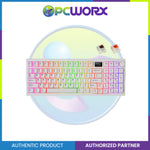 Tecware Spectre 96 White LCD 3-mode Wireless Mechanical Keyboard Candy Red 48g