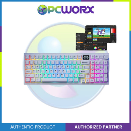 Tecware Spectre 96 White LCD 3-mode Wireless Mechanical Keyboard Candy Red 48g