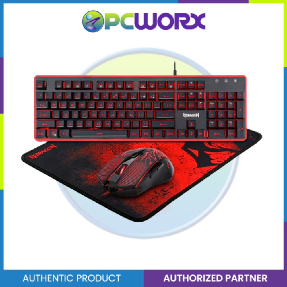 Redragon S107-1 Keyboard and Mouse Combo Plus Mouse Pad 3 in 1 set