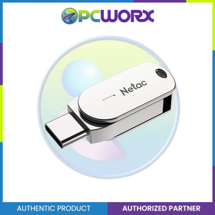 Netac NT03U785C-064G-30PN U785C 64GB USB3.0 Type C Dual Flash Drive Silver