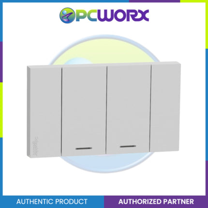 Schneider A7032F_GY Switch 16AX 250V~ 2G 1W SW w Fluo M, GY