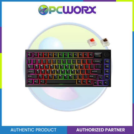 Tecware Spectre 75 Black LCD 3-mode Wireless Mechanical Keyboard Candy Red 48g L