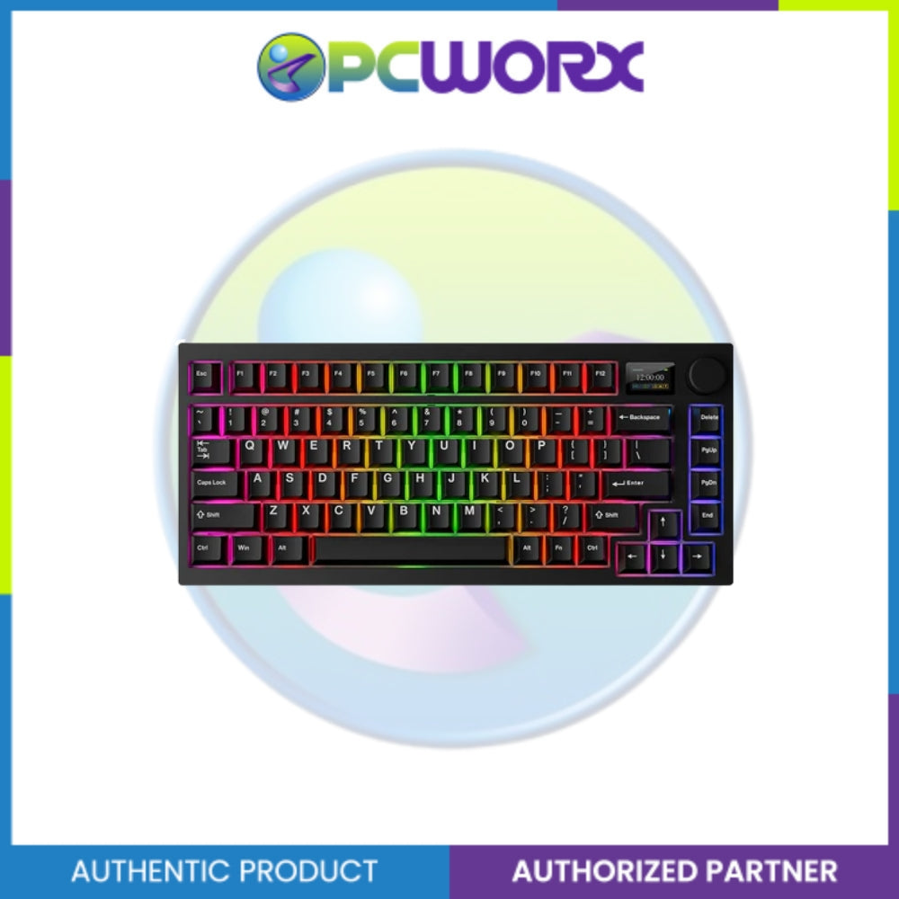 Tecware Spectre 75 Black LCD 3-mode Wireless Mechanical Keyboard Candy Red 48g L