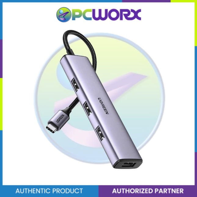 Ugreen CM473/20841 4in1 USB-C 3.0 To 4Ports USB 3.0 Hub 20CM Gray