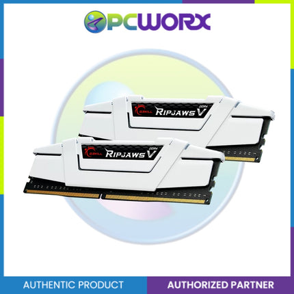 G.Skill F4-3600C18D-32GVW White Ripjaws V 2 x 16GB DDR4 3600 CL18 Heatsink Dimm