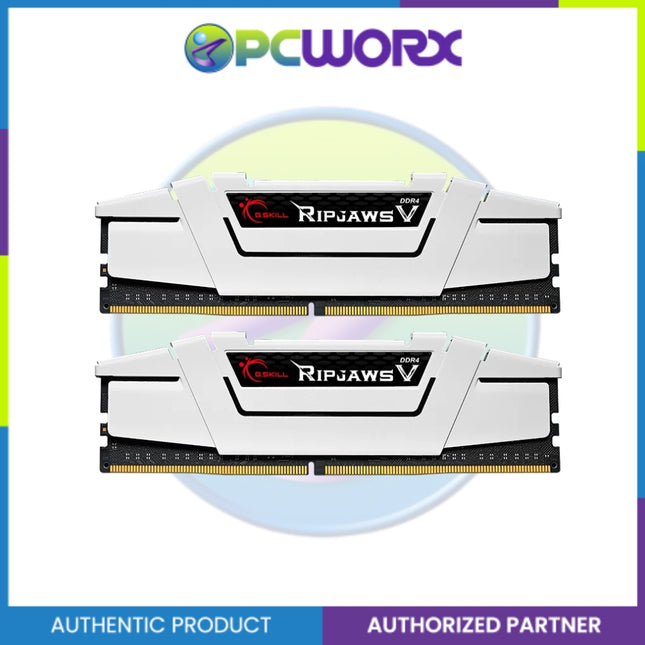 G.Skill F4-3600C18D-32GVW White Ripjaws V 2 x 16GB DDR4 3600 CL18 Heatsink Dimm