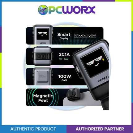 Ugreen X688 45514B USB-A+3*USB-C 100W Robot GaNTech Fast Charger