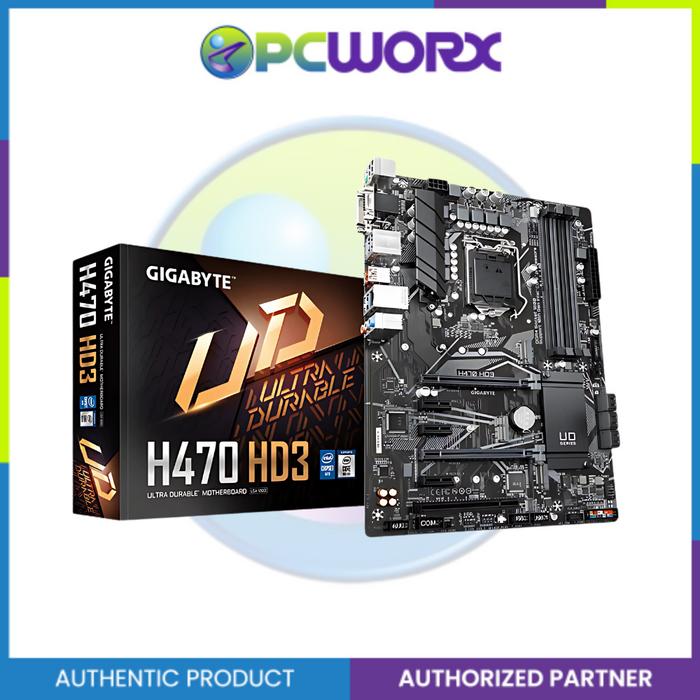 Gigabyte GA-H470-HD3 DDR4 LGA1200 AVL ATX Motherboard | Gigabyte Motherboard | MOTHERBOARD | Computer Motherboard - Motherboards