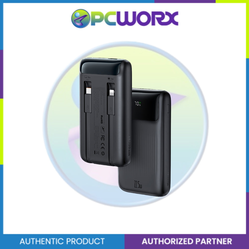 Mcdodo MC-0241 22.5W Built-in Cables Digital Display 10000mAh Power Bank Black