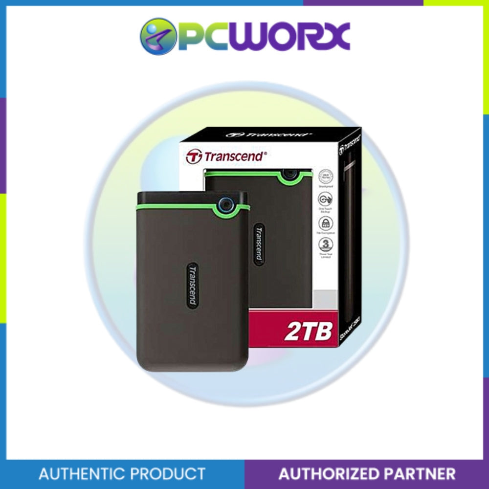 Transcend TS2TSJ25M3S Slim 2TB Portable Hard Drive
