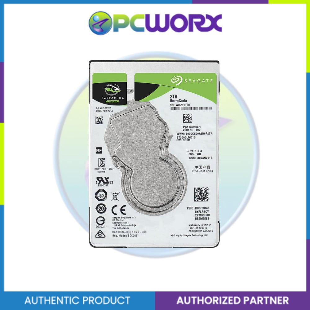 Seagate 2TB ST2000LM015 2.5 Barracuda 5400RPM Hard Disk Drive