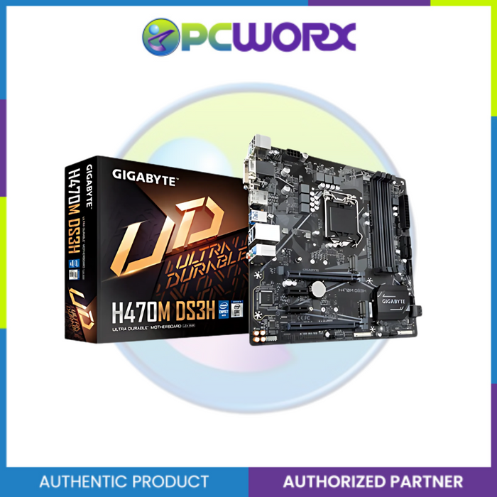 Gigabyte GA-H470M-DS3H DDR4 LGA1200 AVL m-ATX Motherboard | Gigabyte Motherboard