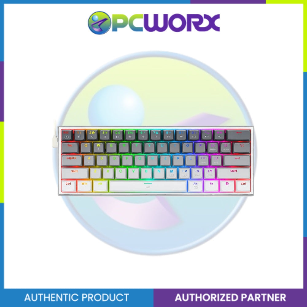 Redragon K617GGW FIZZ RGB Gradient Grey White Blue Switch