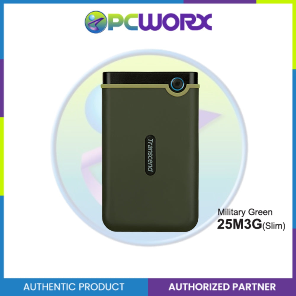 Transcend TS1TSJ25M3S Slim 1TB Portable Hard Drive Green
