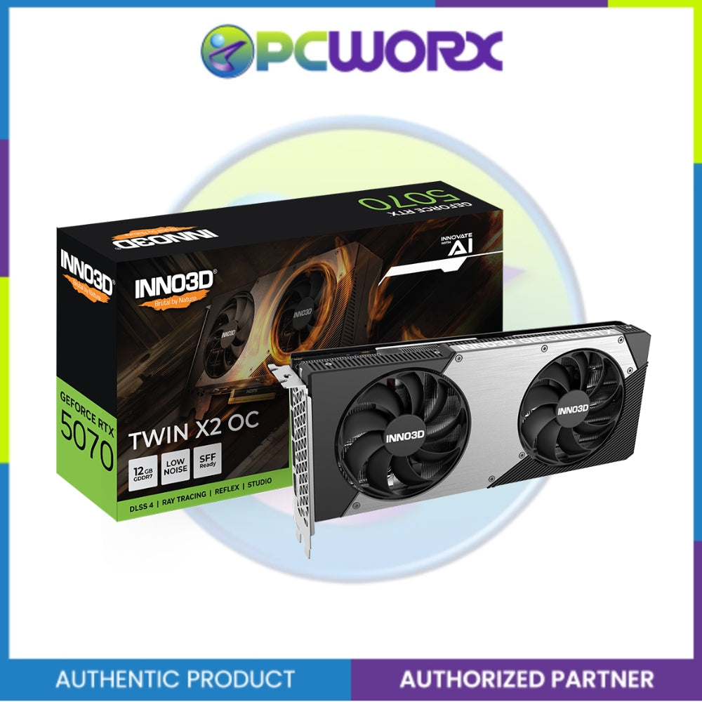 Inno3D NVIDIA® GeForce RTX™5070 N50702-12D7X-195064N TWIN X2 OC 12GB GDDR7 Graphics Card