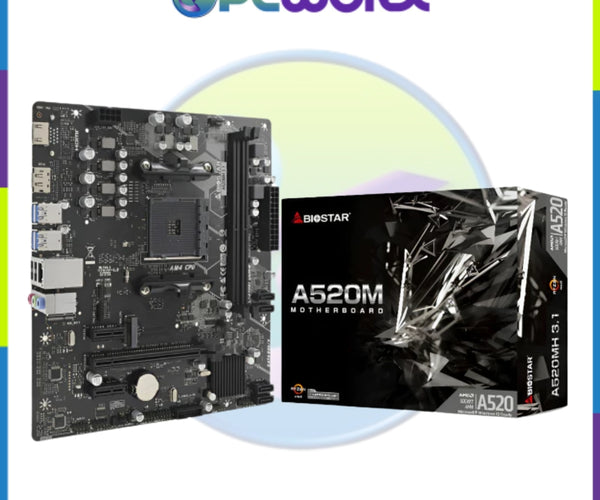 BIOSTAR A520MH AMD A520 AM4 W/ SSD SLOT Motherboard – PCWORX