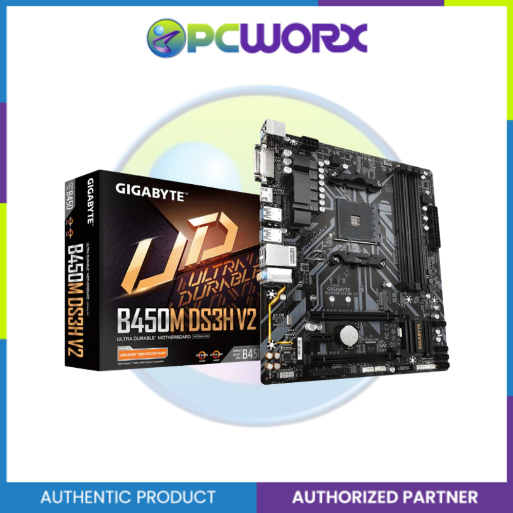 Gigabyte GA-B450M-DS3H-V2 4-DIMM DDR4 AM4 AVL MATX Gaming