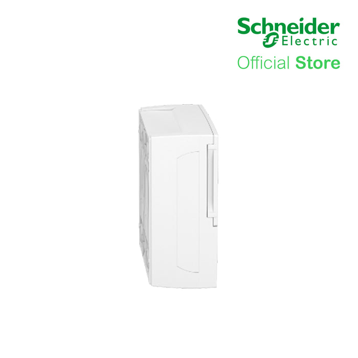 Schneider Enclosure Resi9 MP Surface Mounting 1 Row of 12 Modules IP40 White Door 1 Earth + 1 Neutral Terminal Blocks (MIP12112)